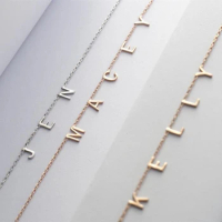 3UMeter 26 Letter Necklace Custom Chocker Name Necklace Gold Cool Christmas Day Gift For Daughters Awesome Ladies For Women