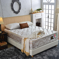 A家-正四線-酷涼感乳膠抗菌-護邊蜂巢獨立筒床墊-雙人加大6尺-涼感抗菌護腰床