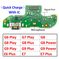 New For Motorola Moto E6 E7 G6 G7 G8 G9 Play Plus Power E20 E40 USB Charging Board Port Connector Flex Cable Microphone
