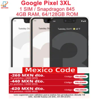 Google Pixel 3XL XL3 Pixel3XL 6.3" 4GB RAM 64G/128G ROM NFC Octa Core Snapdragon Original Unlocked 4G LTE Cell Phone
