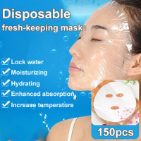 150PCS/Lot Natural Disposable Plastic Facial Mask Full Face Cleaner Paper SPA Plastic Film Skin Care Women Beauty Healthy Tool