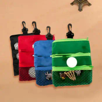 Wearable Golf Ball Pouch Wear-resistant Golf Pouch Durable Holding Tee Zipper Pocket Golf Ball Bag