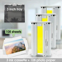 Compatible Canon Selphy 3 inch Paper Selphy Ink Cassette for Selphy CP1300 CP1500 CP1200 CP1000 Photo Paper Set C Tray Card Size