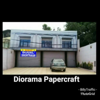 Diorama papercraft Rumah Ruko skala 64 buat photography