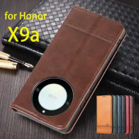 Deluxe Magnetic Adsorption Leather Fitted Case for Huawei Honor X9a Flip Cover Protective Case Honor X9a Capa Fundas Coque
