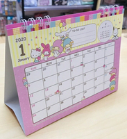 大賀屋 日本製 KT 雙子星 大耳狗 年曆 2020 月曆 掛曆 日曆 行事曆 桌曆 三麗鷗 正版 J00017587
