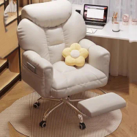Ergonomic Designer Office Chair Leather Comfortable Recliner Swivel Office Chair Cushion Gamer Sillas Oficina Office Furniture