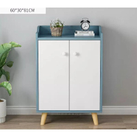 北歐鞋櫃玄關櫃 (雙門藍加白）