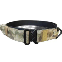 Outdoor Army Fighter Belt, Black Hunting Shooter Belt, Double Layer Hard NL6 Material