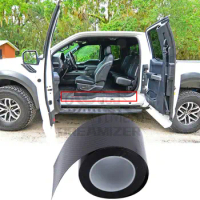 For FORD F150 Ranger Escape Carbon Fiber Car Door Plate Sill Scuff Cover Sticker 5D Carbon Fiber Car Bumper Hood Sticker