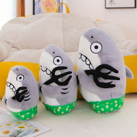 【玩偶】鯊bee站崗鯊叉公仔毛絨鯊雕玩偶娃娃鯊魚抱枕玩具聖誕禮物生日男
