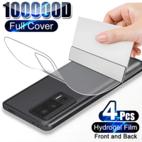 4pcs Back Hydrogel Soft Film For Xiaomi Poco F5 F2 F1 M3 M4 X5 Pro Clear Screen Protector For Poco X5 X4 X3 F3 F4 GT F5 Pro Film
