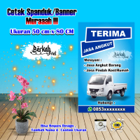Spanduk Banner Jasa Angkut Barang Ukuran 50 cm x 80 cm