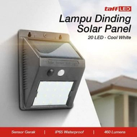 20 LED LAMPU DINDING SOLAR SENSOR GERAK TENAGA SURYA WATERPROOF
