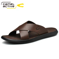 Camel Active 2021 New Summer Slippers Men Fashion Slipper Male Slippers Comfortable Outdoor Sandals Men Solid Shoes Soft Soles