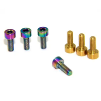 3pcs M3 titanium alloy bolts screw hexagon socket head dazzle colour golden bolt screws 8mm length