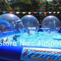 water sphere running inside rolling human hamster ball agua bola