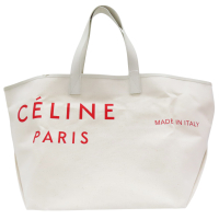 【二手名牌BRAND OFF】CELINE 賽琳 米色 帆布 手提 托特包