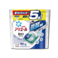 【日本P&amp;G】4D炭酸機能活性去污強洗淨洗衣凝膠球-藍袋淨白型60顆/袋(洗衣機槽防霉洗衣精膠囊球平輸品)