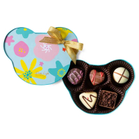 【Diva Life】比利時巧克力5入-粉藍小熊造型禮盒
