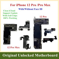 Original Clean iCloud Mainboard for iPhone 12 Pro Max With Face ID Motherboard 128GB 256GB Unlocked Main Logic Board