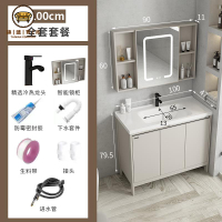洗臉盆 小戶型洗手盆 浴室櫃 浴室柜落地式洗臉池陽臺洗手臺盆柜組衛生間洗漱臺太空鋁小戶型免運/可開發票 工廠現貨 售後保障 特價出j5419