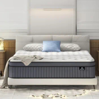 Queen Mattress, 12 Inch Hybrid Queen Size Mattresses in A Box, Mattress Queen Size with Memory Foam and Independent Pocket