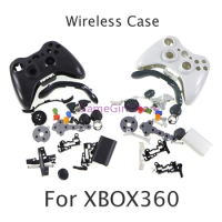 10sets Full Set of Wireless Housing Shell Cover with Buttons for Xbox360 Wireless Controller Protective Case Replacement Kit