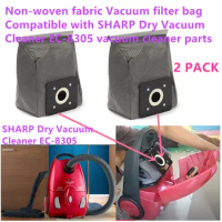 2 Pack Non-woven fabric Vacuum filter bag Compatible with SHARP Dry Vacuum Cleaner EC-8305 vacuum cleaner parts