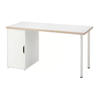 LAGKAPTEN/ALEX 書桌/工作桌, 白色/碳黑色, 140x60 公分