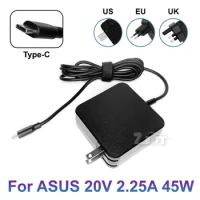 20V 2.25A 45W Type-C USB-C AC Lapter Adapter Charger For ASUS Chromebook C302 C302C C523 C523N C523NA UX370UA UX370U UX370 UX390