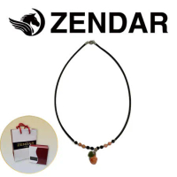 【ZENDAR】頂級天然深水珊瑚玫瑰花碧玉黑瑪瑙黑膠項鍊(17045)
