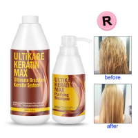 Best Selling 500ml Purifying Shampoo Nourish Hair+Brazilian 12% Formalin 1000ml Keratin Moisturizing Treatment for Hair Care