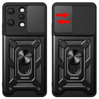 For Xiaomi Redmi 12 4G Case Slide Lens Protect Armor Shockproof Coque For Redmi 12 Redmi12 4G Bumper Back Cover