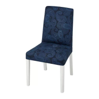 BERGMUND 餐椅, 白色/kvillsfors 深藍色/藍色