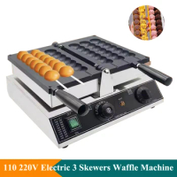 7 Holes Takoyaki Waffle Maker 3 Sticks Cheese Waffle Machine Snack Electric Waffle Machine Candied Haws Cake Baking Quail