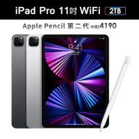 Apple Pencil II 超值組【Apple 蘋果】iPad Pro 11吋 2021(WiFi/2TB)