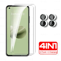 4-in-1 HD Glass For Asus Zenfone 10 9 8 5G Camera Tempered Glass Zen Fone 10 Zenfone10 Zenfone9 Zenfone8 Lens Screen Protector