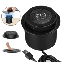 3-in-1 QC3.0 Wireless Charger with Embedded Design for Furniture and Bedside Tables, Supports Apple iPhone 8-14 Plus X XS MAX XR