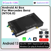 Android 13.0 360 Camera Wireless Apple CarPlay Android Auto Decoding Box For Mercedes Benz A B E class CLA GLS 2020-2023 NTG 6.0