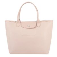【LONGCHAMP】LE PLIAGE CITY系列PVC帆布托特包(裸粉)
