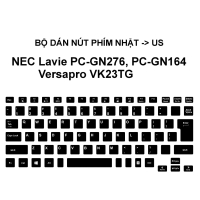 Miếng dán nút phím Nhật -> US dành cho bàn phím Laptop NEC Lavie PC-GN276, GN164; Versapro VK23TG Nh