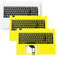 New White/Yellow Laptop C Cover with Arabic/Czech Keyboard for Acer Aspire E15 E5-574G E5-552 E5-532 E5-573Palmrest Case