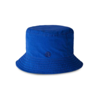 【Maison Michel】時尚潮流寶藍色Logo漁夫帽(藍)