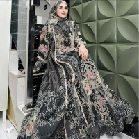 Baraya Dress Ceruti Premium / Gamis Syar'i Wanita - HITAM