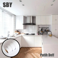 PVC Sheet Stiker Polos Pelapis Furniture Lemari Meja Dapur Waterproof Anti Minyak dan Panas Sticker