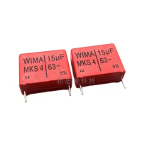10PCS/WIMA 63V 156 63V 15UF MKS4 Foot Distance 22.5mm Fever Poleless Capacitor