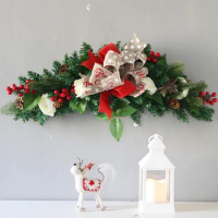 christmas dec wedding home living room party pendant wall decor christmas garland gift artificial wreath hanging threshold dec