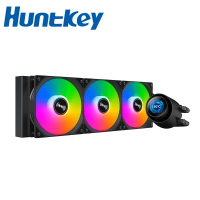 【Huntkey 航嘉】GX360R 巨齒鯊 ARGB 360 一體式水冷風扇(黑/360水冷)