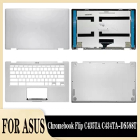 NEW Laptops LCD Back Cover/Palmrest/Bottom Case For ASUS Chromebook Flip C435TA C434TA-DS588T Rear Top Back Case 14" Silver